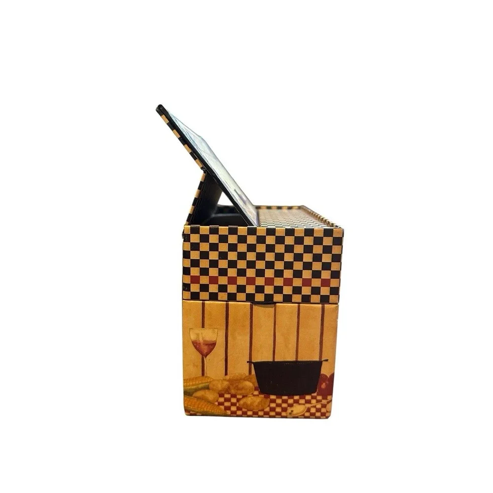 Recipe Box w/dividers pop up display easel kitchen countrycore cottage home life